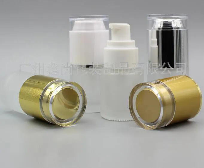 Airless Pump Vakuumflaska Toalettartiklar Container Refillerbar Plastdispenser Resa Kosmetisk flaska 20ml