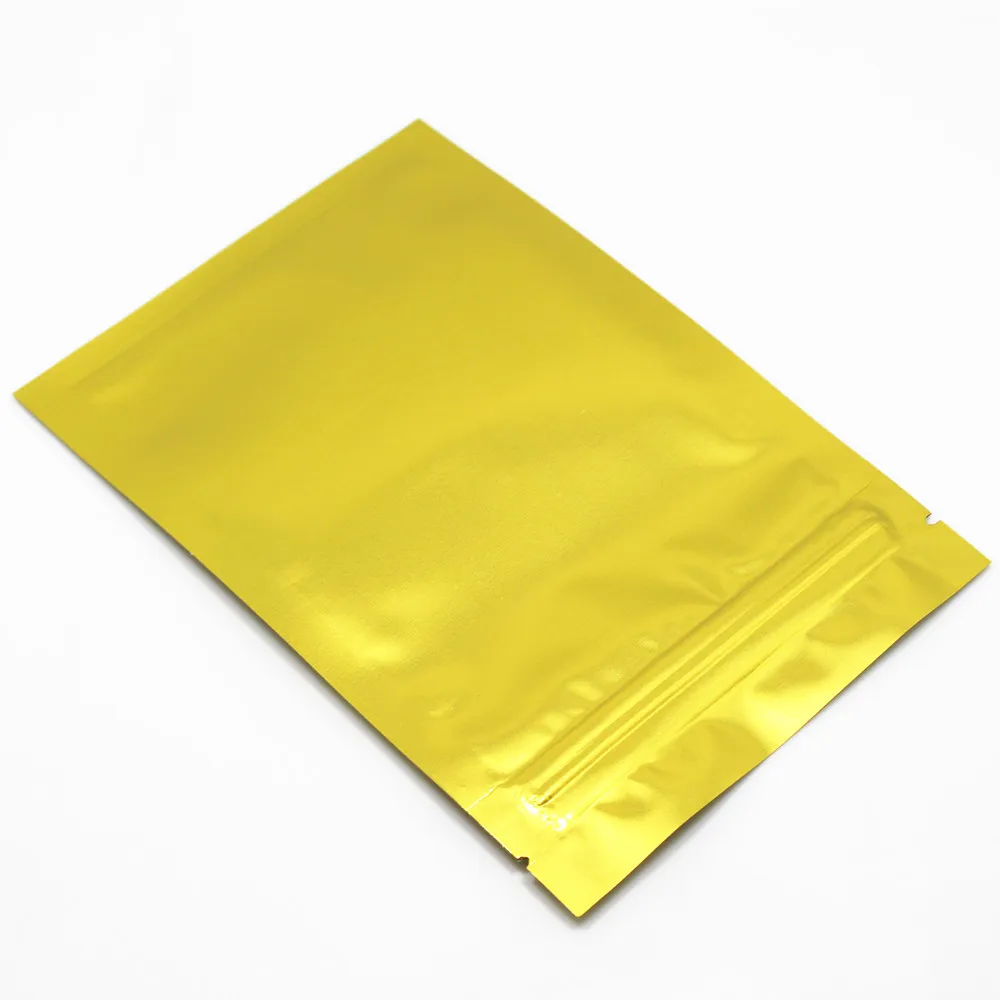 100 pièces10x15cm feuille d'aluminium fermeture à glissière sac auto-scellant Mylar feuille emballage alimentaire sacs de stockage