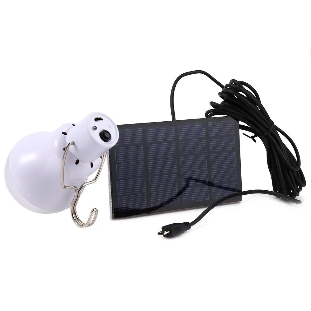 Bombilla LED portátil de 15W y 140LM con energía Solar, lámpara de energía Solar para exteriores, iluminación para el hogar, pesca, Camping, emergencia, otros exteriores