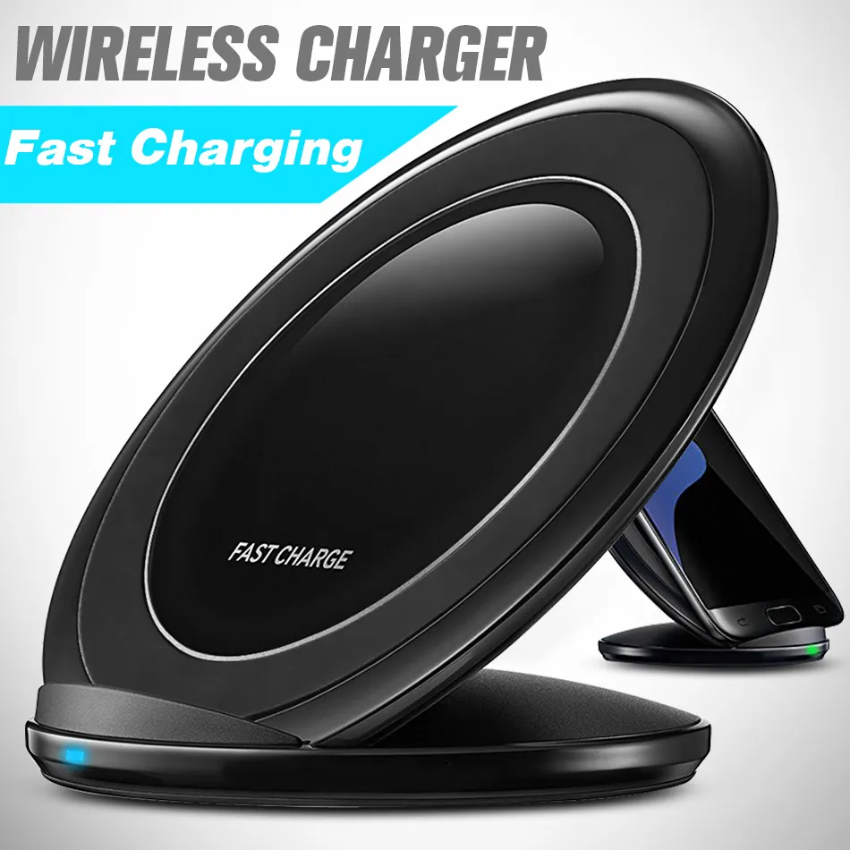 Fast Wireless Charger For Galaxy S8 Plus Quick Charging Desktop Stand Holder For Samsung S7 With Retail Package