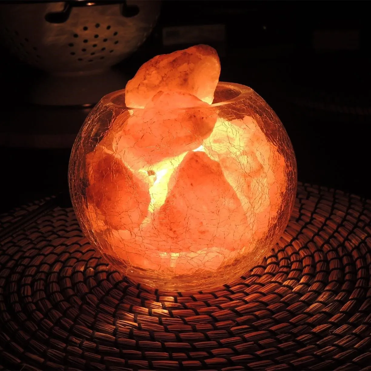 Himalaya Nachtlichten Crystal Salt Tafellamp Nieuwe Moderne Lichte Ijzer Lampenkap voor Woonkamer