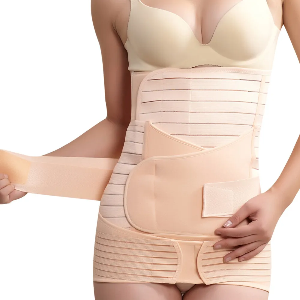 Wholesale- Kimisohand 3 In 1 Woman Elastic Postpartum Postnatal Recoery Support Girdle Belt Maternity Shapewear