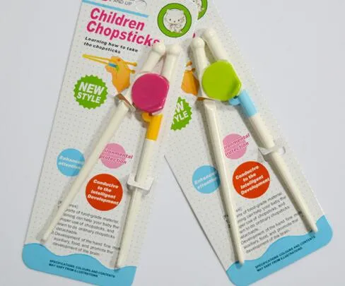 Yeni Eğitim Bebek Çubuklarını Kullanarak Gıda Yeme Aracı Yardımcı Çocuklar Eğitim Çubuklarını 200 Çift Yeni Eğitim Bebek