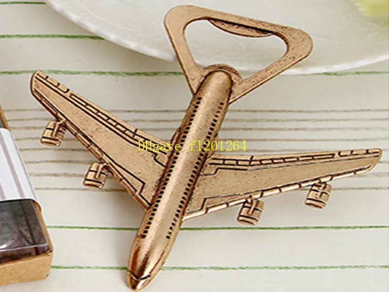 Fast shipping Airplane Bottle Opener New Wedding Gift Favors retial package box