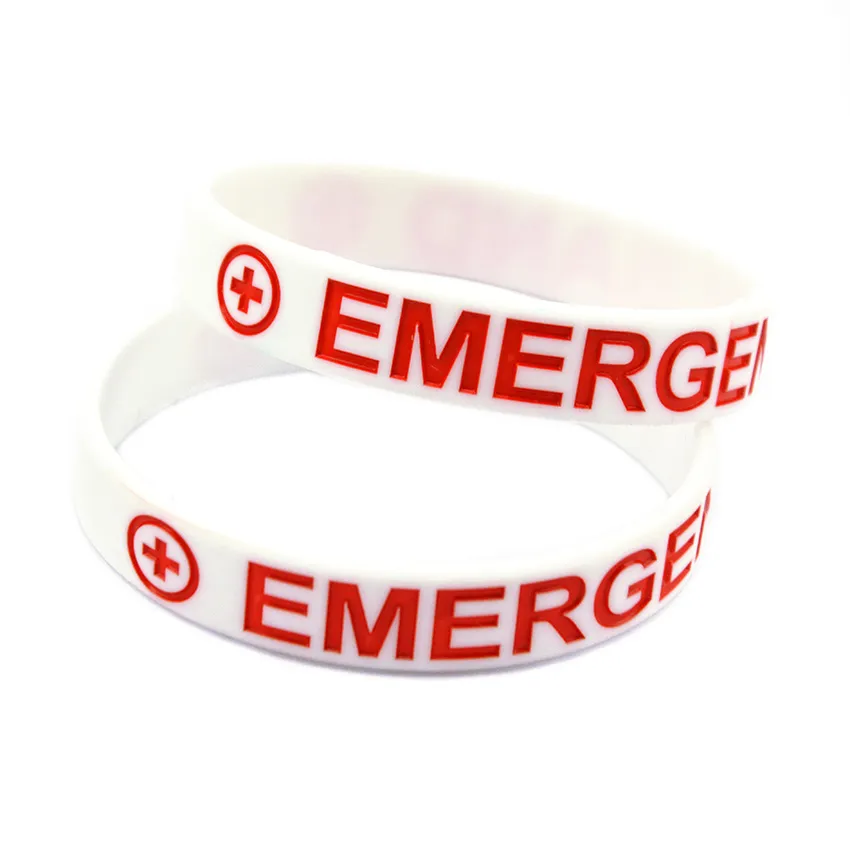Logo rempli d'encre de bracelet de silicone de bande de secours de idéal à utiliser à l'école ou aux activités de plein air