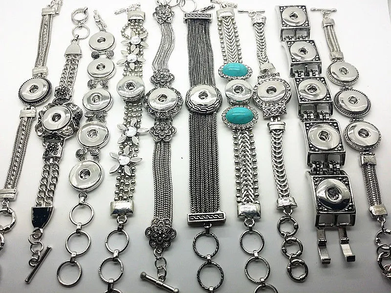 Hot Varied Of Ginger Snap Jewelry Vintage Snap Charm Bracelet Fit Diy 18MM Interchangeable Snap Button From 1 96 DHgate