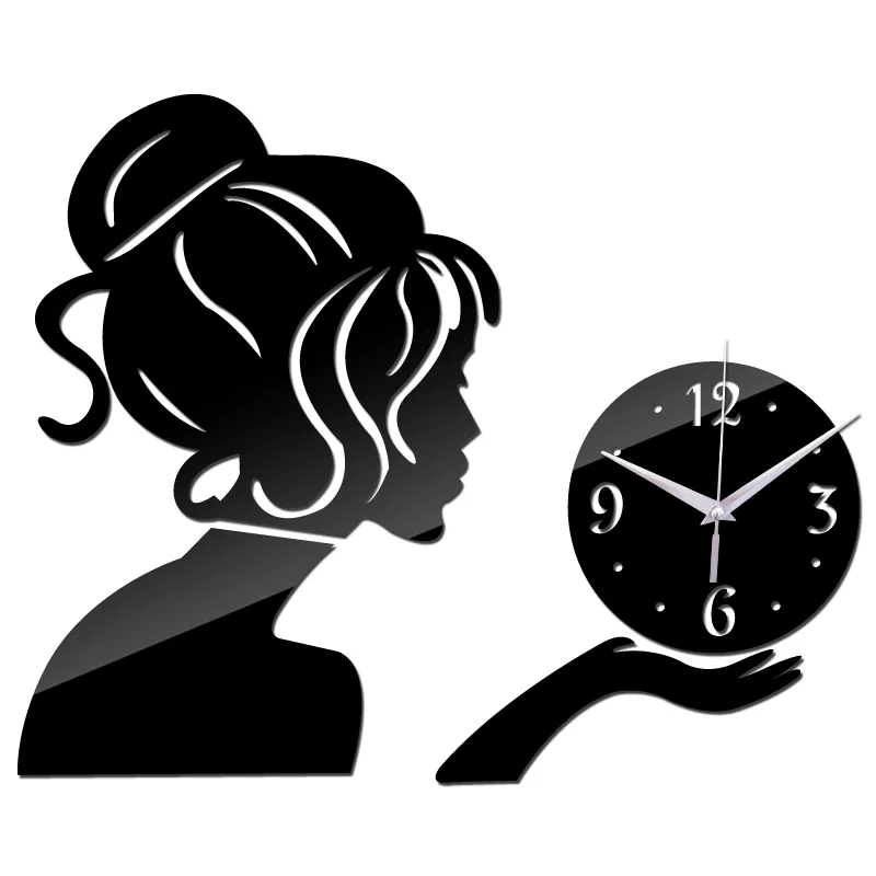 Vente en gros- 2016 Nouvelle Horloge Murale Horloges Reloj De Pared Horloge Grand Salon Décoratif Moderne Quartz Montre Diy 3d Autocollants Livraison Gratuite