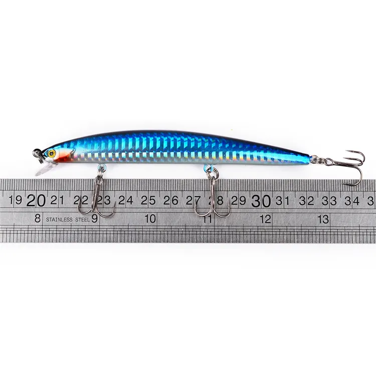 Nuevo señuelo de mar, señuelo de forma delgada, señuelo de pesca Minnow, 12,5g, 13,5 cm, cebo duro de plástico ABS, Spinner de fundición, cebos de natación