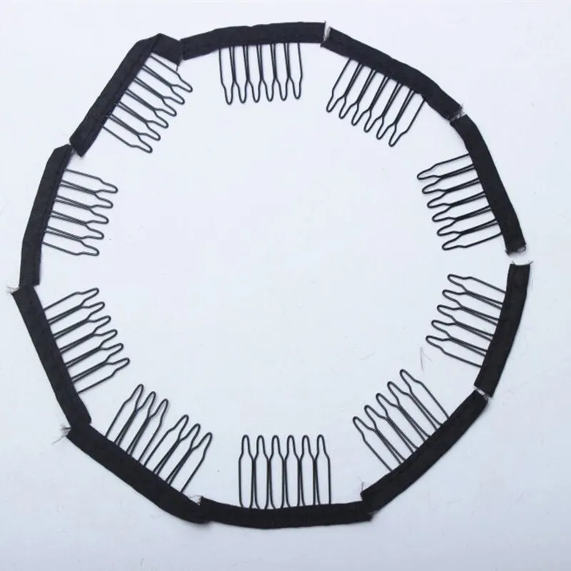 50 Stück schwarze Perückenkämme, Perückenclips und Kämme mit 5 Zähnen für Perückenkappen und Perückenherstellung, Kämme, Haarverlängerungswerkzeuge2038475