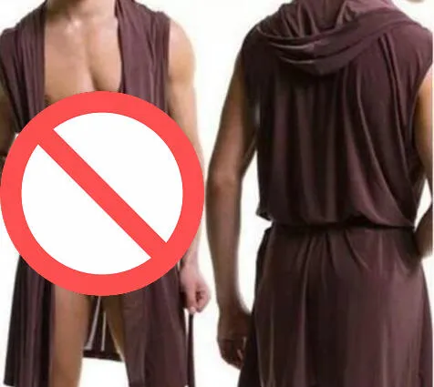 Yüksek Erkekler Sexy Lingerie Loungewear Gecelik Pijama Sabahlık Elbise Banyo Suits Banyo Robe Kimono Erkekler Uyku Erkek Iç Giyim