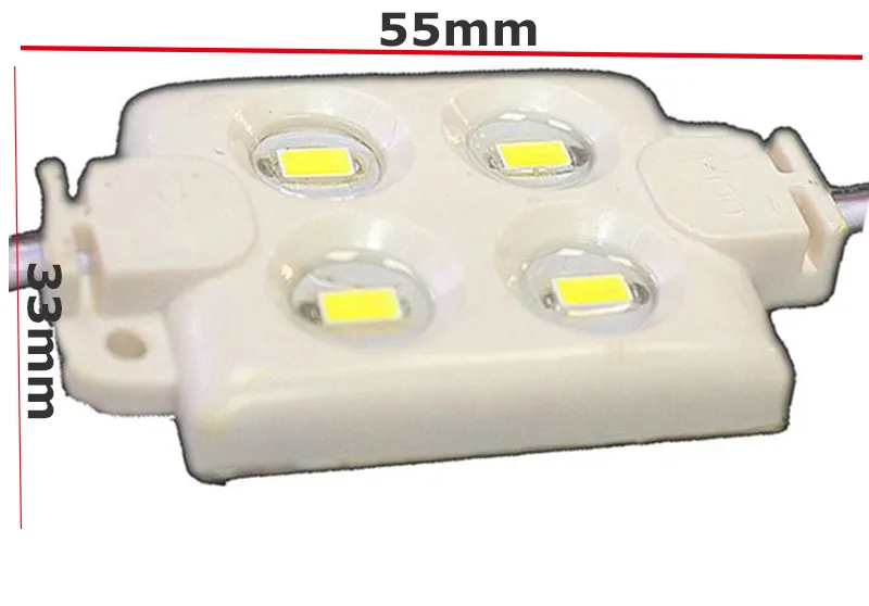 SMD5630 SMD5050 4LEDS LED 모듈 DC12V 방수 IP65 흰색 사각형 모듈 백라이트를위한 사각형 사출 성형