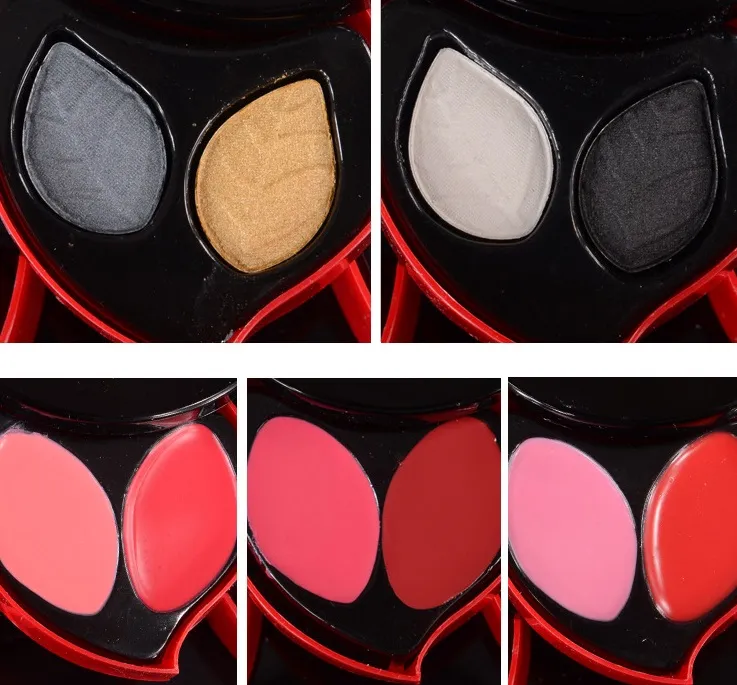 Palette de maquillage de la taille moyenne définir la palette de rotation palette de fard à paupières à lèvres à joug à joug