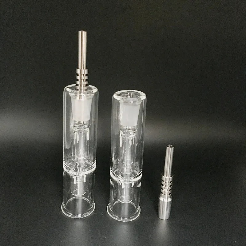 Collectors kit with Titanium Nail 10mm 14mm Collector Grade 2 Honey Straw Concentrate Honey Dab Straw Mini Glass Bong 7456948