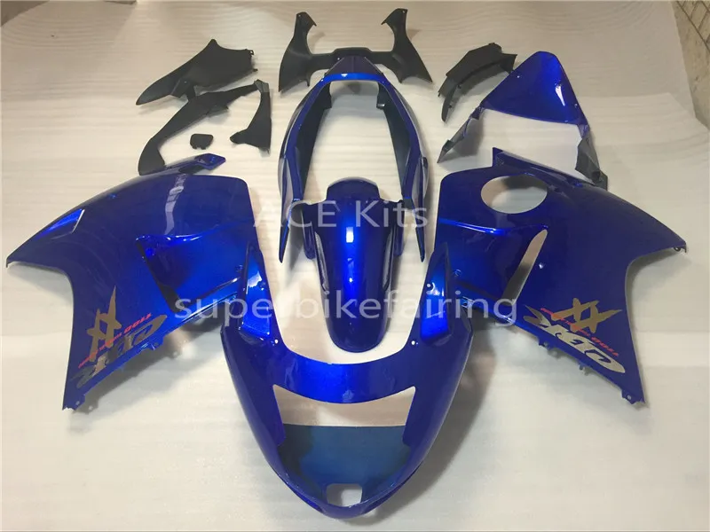 3 omaggi per Honda CBR1100XX CBR1100 XX 97 98 99 00 01 02 03 04 05 06 07 1997 2000 2005 2007 Carenatura moto ABS Blu AW2