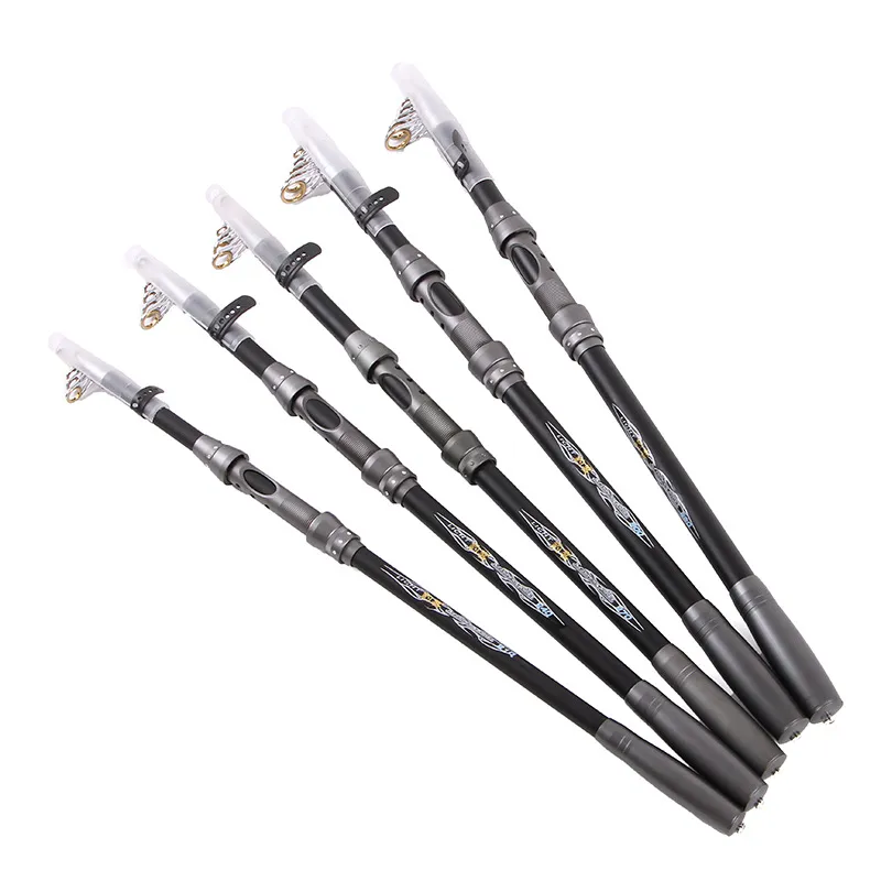 Rock Fishing Telescopic Ultra Light Carbon Fiber Rods 2.1M 2.4M 2.7M 3.0M 3.6M Spinning Rod