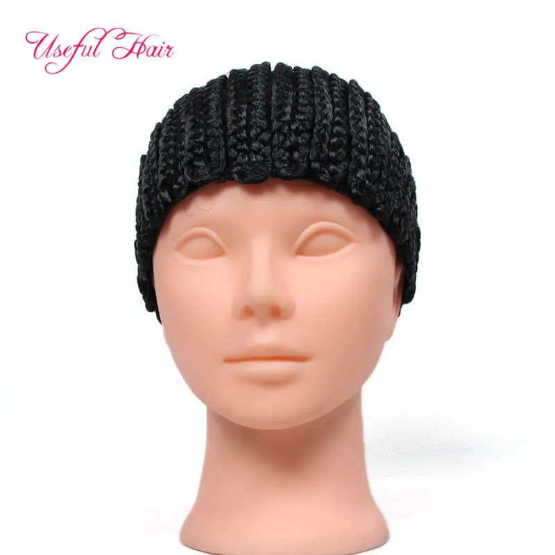 making wig braided cap 70g Crochet Braids Hair Wig Cap Crochet Wig Caps Easy Sew In Cornrows Cap Elastic Crochet braids hair exten1375591