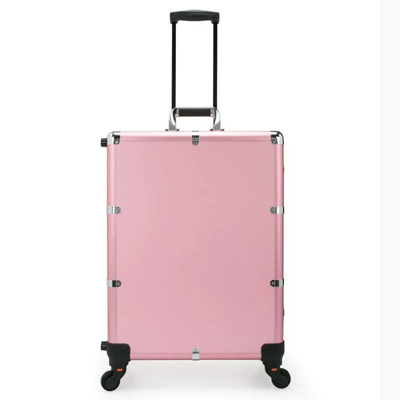 Makeup Artist Train Box with LED Lights Station Trolley Studio Wheeled Case with Legs Cosmetic Case with Universal wheels8878501