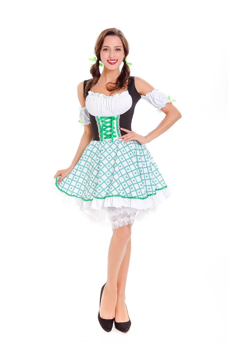 Mulheres menina de cerveja Cosplay Vestido alemão rapariga Maid Oktoberfest Costume clássico bávaro Sexy Vestido Waitress Ladies