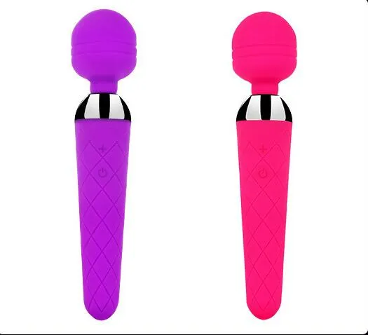 Süper Güçlü oral klitoris Vibratörler Kadınlar için USB Şarj Edilebilir AV Sihirli Değnek Vibratör Masajı Yetişkin Seks Oyuncakları