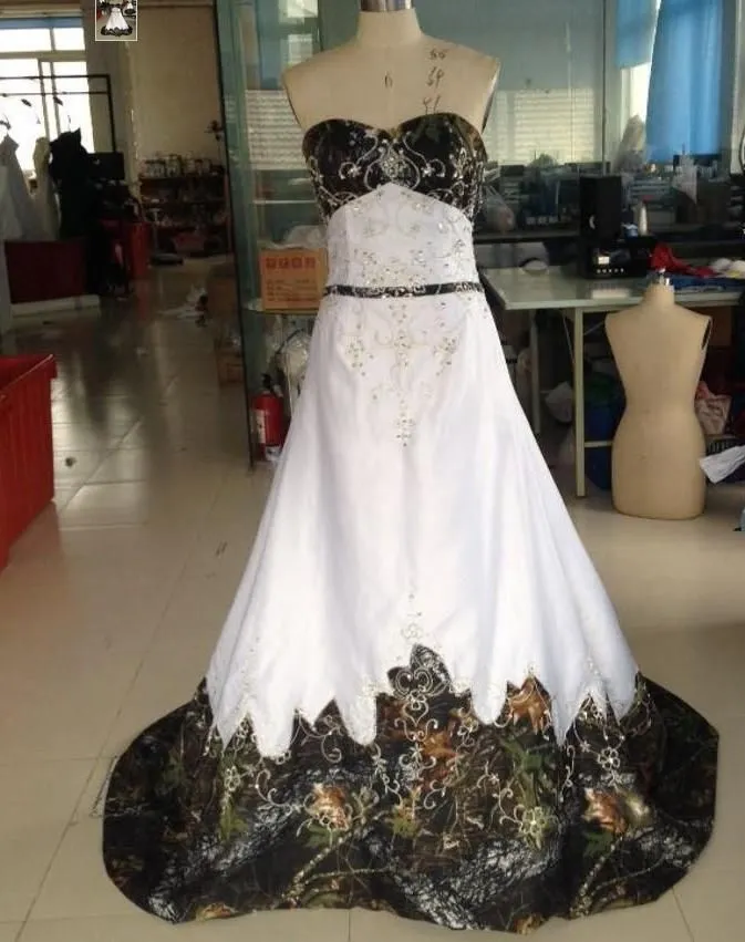 Plus size sale camo wedding dresses
