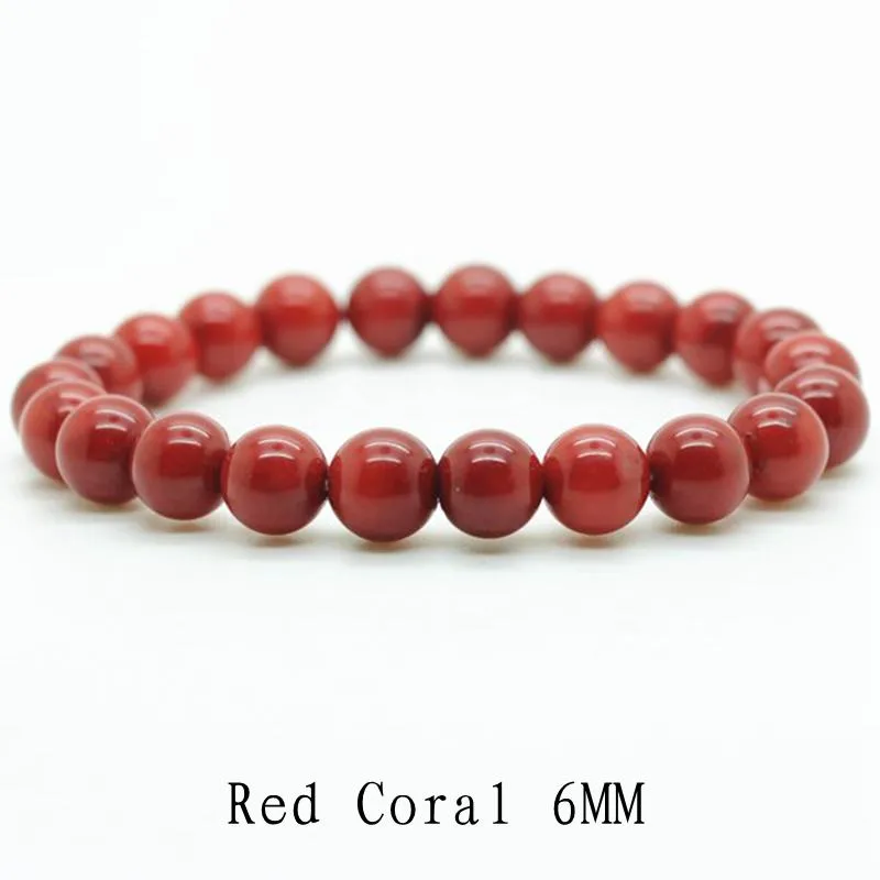 2017 new 6MM natural stone red agate amethyst green oriental solid color female bracelet fine work best gift