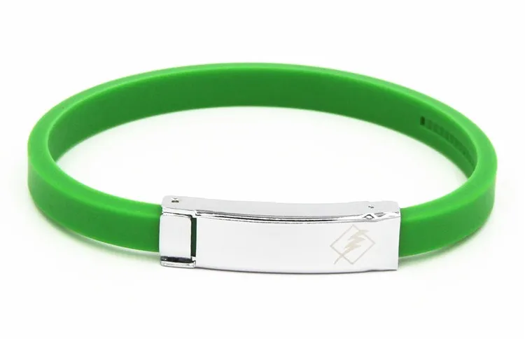 Bracelete titanium antiestático do bracelete do silicone da energia dos esportes da forma do bracelete do ímã da pedra do germânio