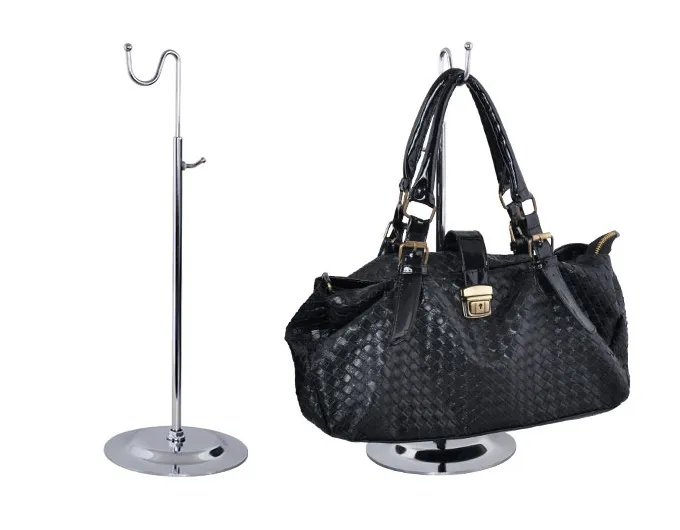 Soporte de exhibición para bolso, estante de exhibición para bolsos de mujer, soporte de enganche de metal ajustable, monedero para peluca, sombrero, bufanda de seda, tienda de ropa pro323S