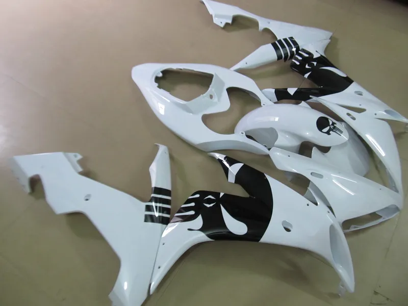 Spuitgieten gratis aanpassen Verklei voor Yamaha YZFR1 2004-2006 White Black Fairing Kit YZF R1 04 05 06 OT15