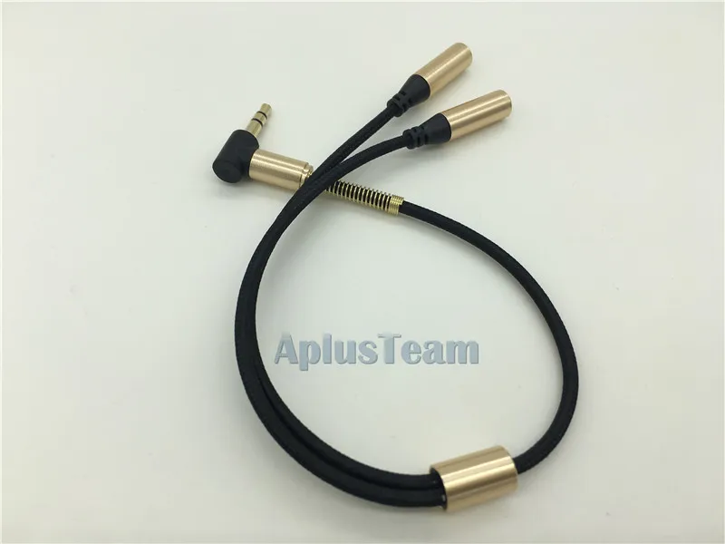 3,5 mm 1 maschio a 2 due femmine jack cuffie microfono audio stereo sdoppiatore a Y adattatore cavo intrecciato iPhone Samsung Mp3