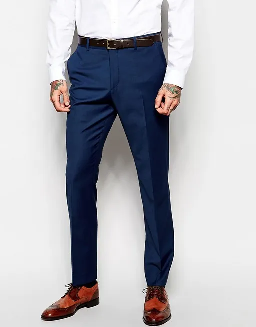 Azul marinho Casamento Smoking Slim Fit Ternos Para Homens Dois Botões Do Noivo Homens Terno de Três Peças Jaqueta Colete E Calça Prom Ternos