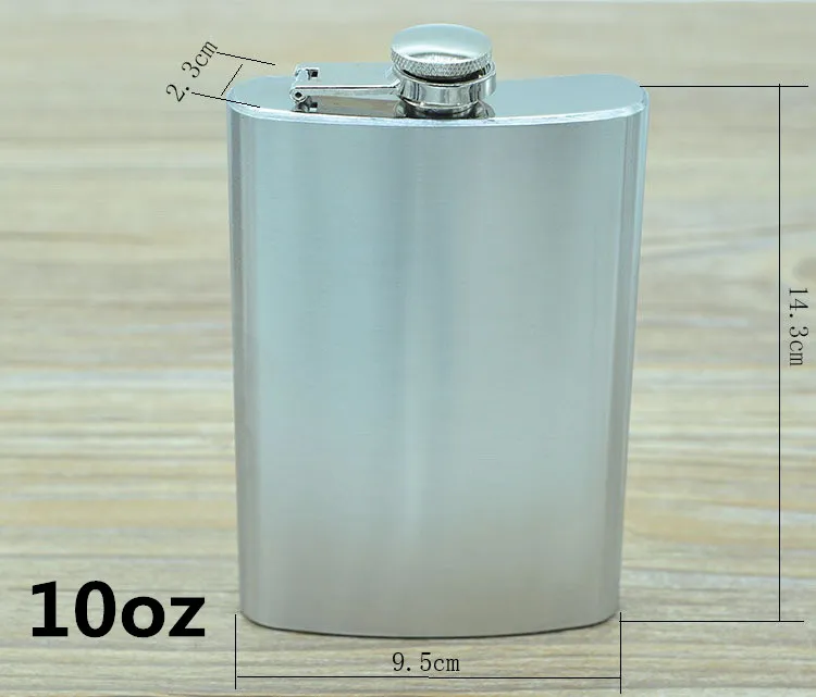 1oz 2oz 8 onças 10 onças de aço inoxidável Flask de quadril portátil masculino portátil Hip Flask Hip Flasks Drinkware Dining Bar Sand Chrome 817