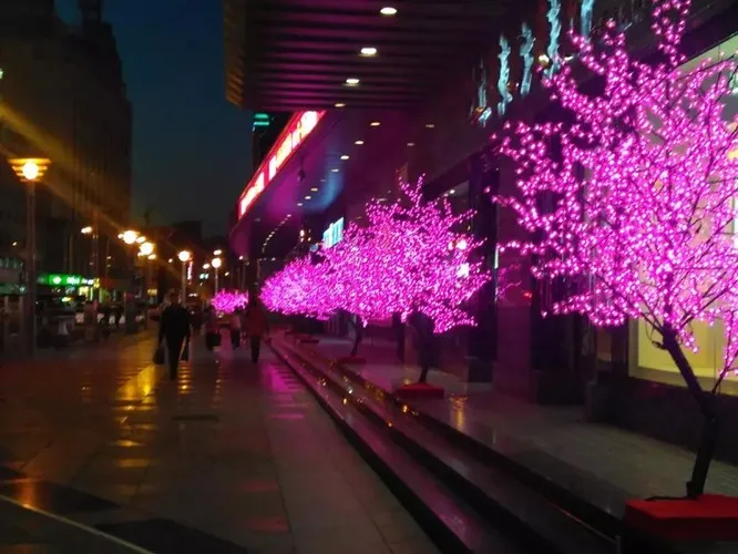 Lampe LED pour arbre en fleurs de cerisier, 480 pièces, ampoules LED, hauteur 1.5m, 110/220vac, sept couleurs en option, livraison gratuite, vente en gros