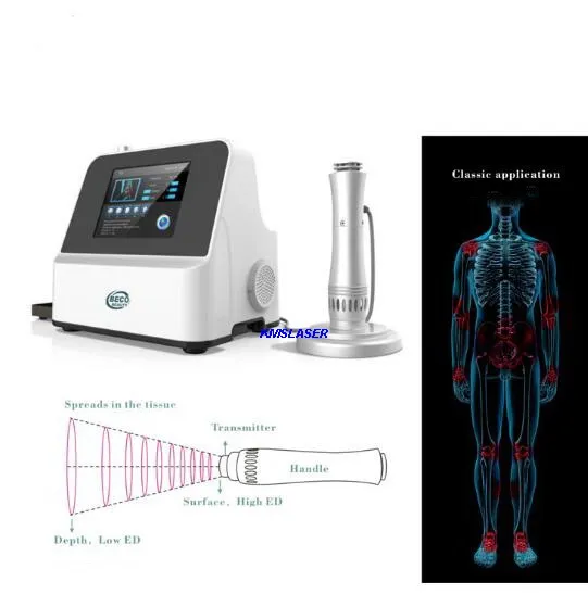 Tratamiento ED Pro Shockwave Eliminación de celulitis Terapia de ondas de choque radiales Cuerpo Adelgazamiento Eliminación del dolor Máquina de belleza de ondas acústicas