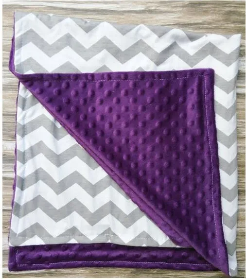 Baby Ins manual minky blanket stripes interlaced infant baby infant chevron packing fashion cart handmade carpet nursery bedding