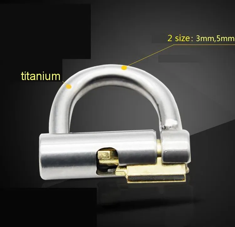 2017 Titanium D-ring PA Lock Glans Piercing Male Chastity Device Penis Harness Begränsning BDSM FITING PA PUNCTURE Slave Tools Sex Toy Bästa kvalitet