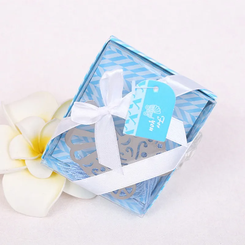 Marque-page en métal pour poussette de bébé avec pompon, cadeau d'anniversaire, cadeaux de fête de mariage, réception-cadeau pour bébé, bleu rose 9769596