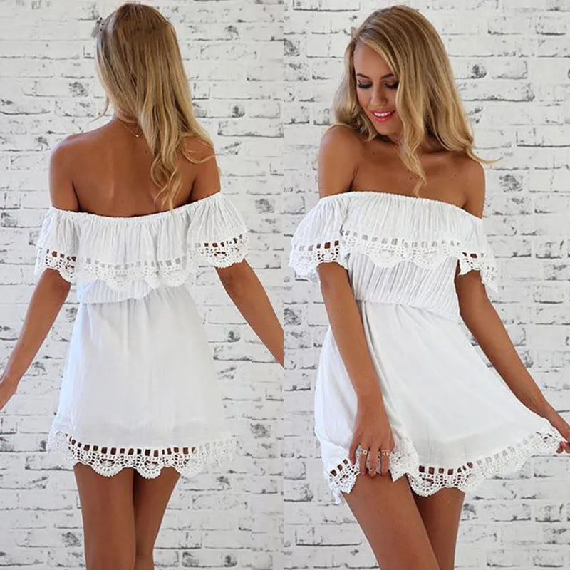Vestito senza sales spalline corto