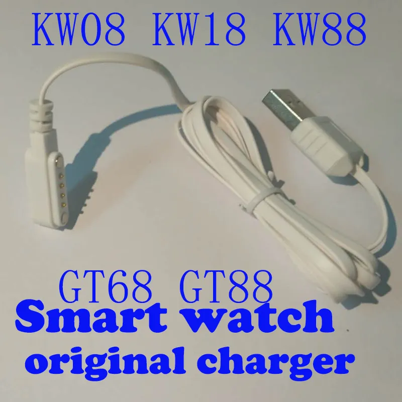 Originele Kingwear Smart Horloge Magneet Oplader Kabel USB Oplader Opladen voor GT88 GT68 KW08 KW18 KW88 SmartWatch