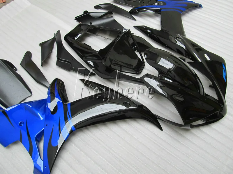 Kit de carenagem de personalização gratuita para Yamaha YZF R1 02 03 conjunto de carenagens de carroceria preto azul YZF R1 2002 2003 OI24