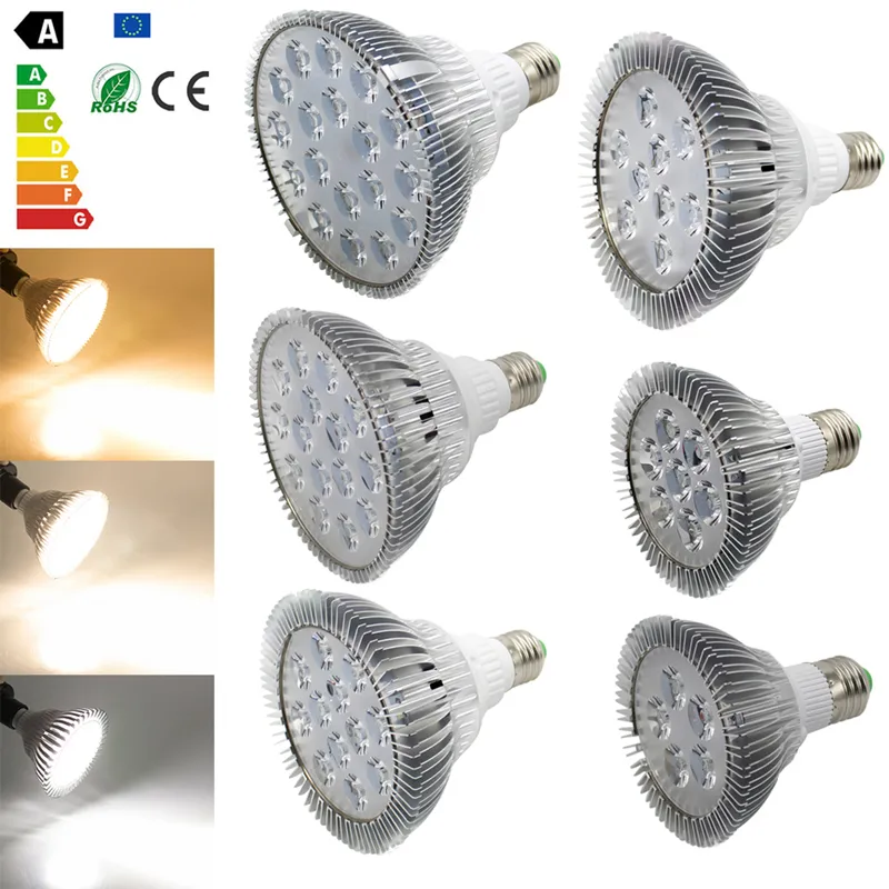 E27 E26 PAR38 LED 9W Lâmpada Acende 9 luzes LED PAR 38 Fresco Quente White Light Spotlight Lamp Bulb