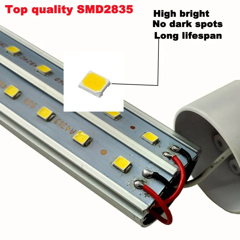 T8 V skugga LED-rör 5FT 1500mm 40W Flourescent Light Lamp AC85-265V 110V 220V LED-lampa 270 graders toppljus, fri frakt