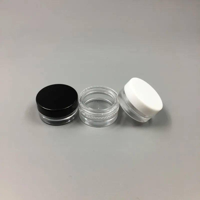 Frasco vazio de plástico 1ML/1G Amostra de cosmético Pote transparente Maquiagem acrílica Sombra para os lábios Bálsamo para os lábios Peça de arte para unhas Recipiente Garrafa com glitter Viagem