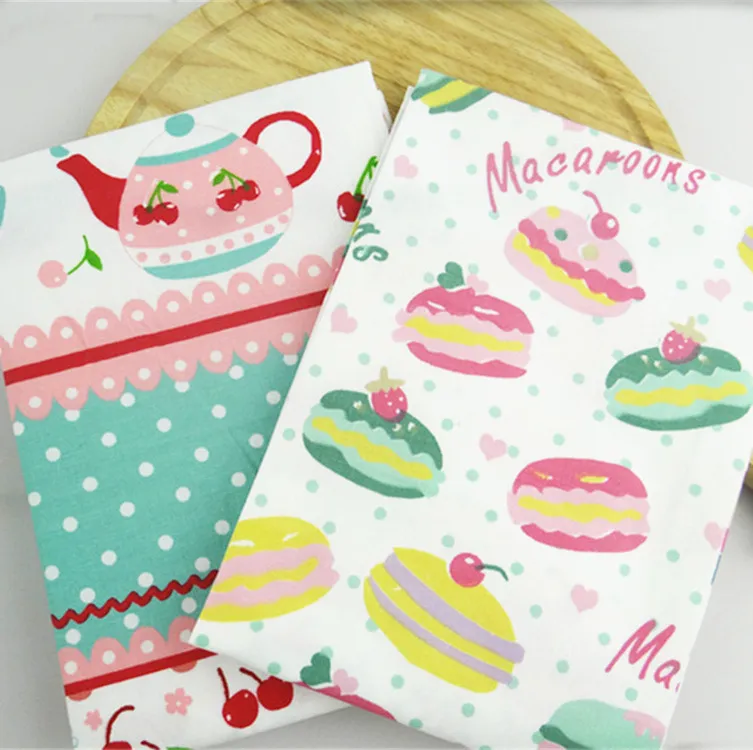 Baking background color home cloth napkin placemat with printing cherry & Macaron napkin