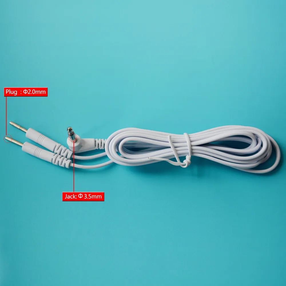 Tens Lead Wires - Fiche de 3,5 mm à deux connecteurs à broches de 2 mm