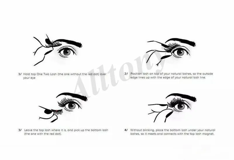 도매 - 자기 가짜 속눈썹 확장 0.2 mm 3D 자기 속눈썹 메이크업 부드러운 헤어 가짜 속눈썹 소매 무료 배송