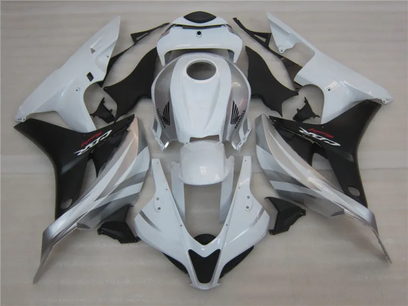 Injektionsgjutning ABS Plastmakare för Honda CBR600RR 07 08 Vit Svart Fairings Set CBR600RR 2007 2008 OT26