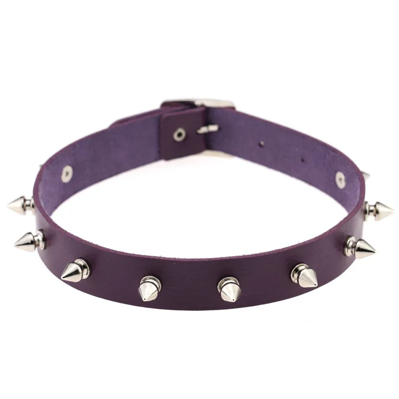 Обновление наклейка Harajuku Spike Choket Choker Collece Женская школьная школьные школьные шкуры модные украшения воля и песчаная