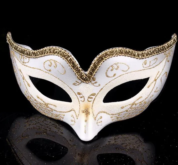 Masquerade Ball Dance Mask Moda donna Costume Fancy Dress Prom Eye Mask Mardi Party Maschere da sposa Gold Glitter Edge Gift