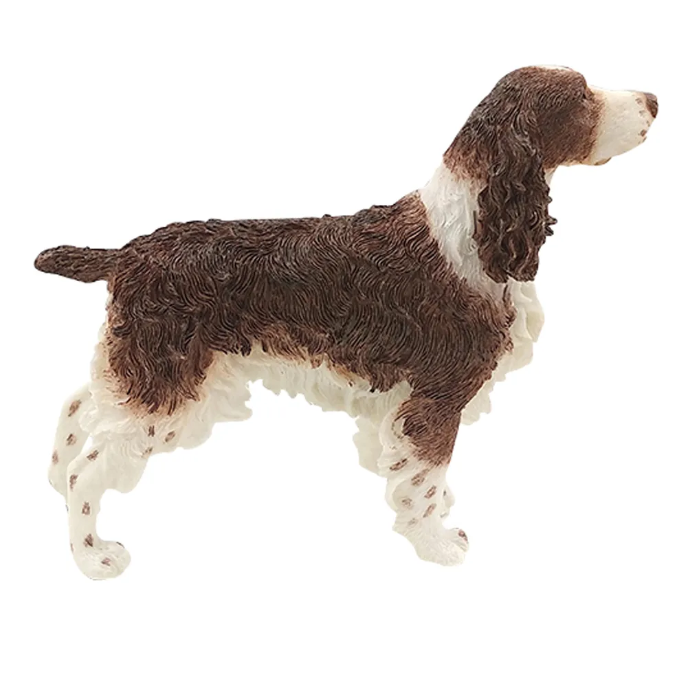 Arts and CraftsSpaniel Figurine animal statue resin dog handmade holiday ornaments for home decoration christmas gift