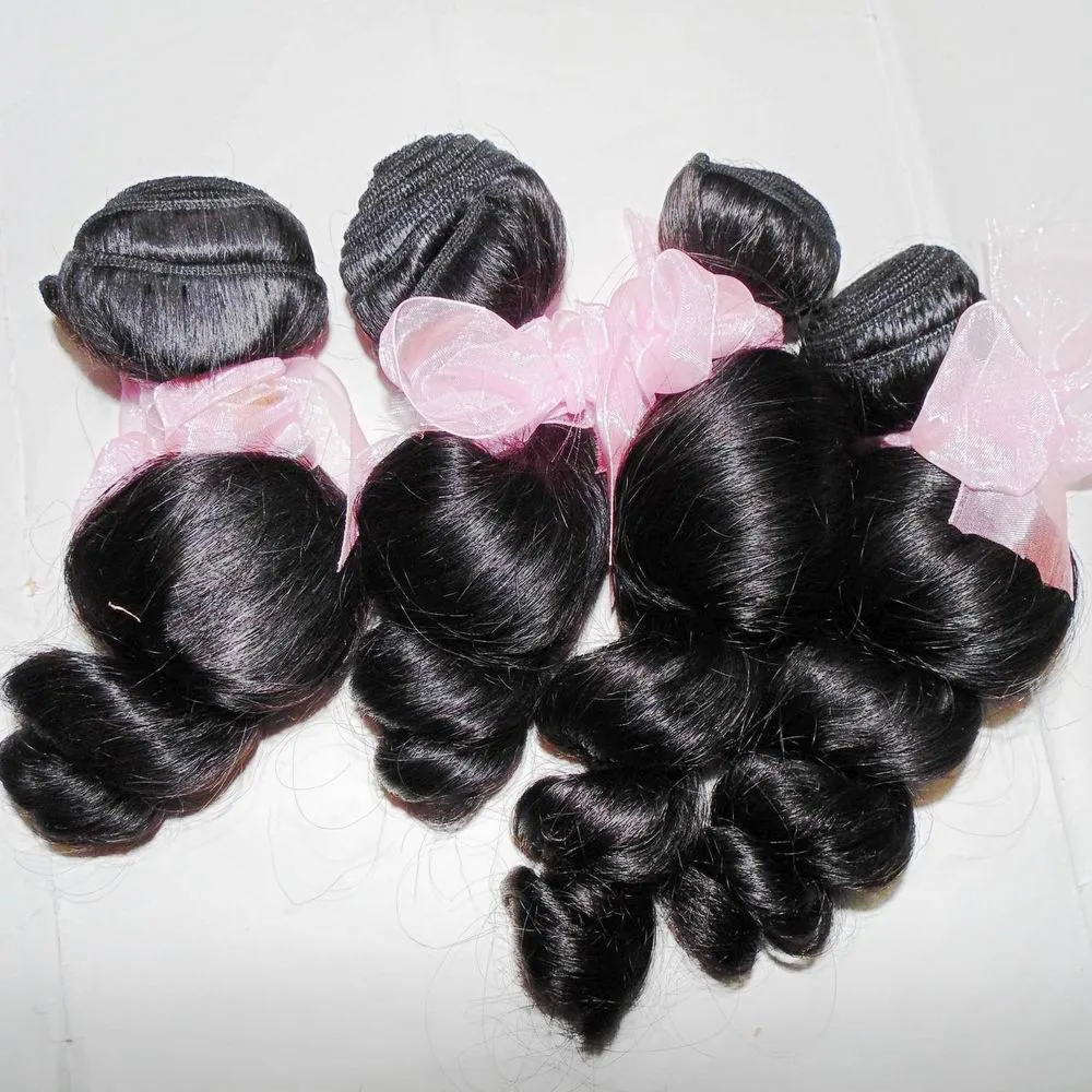 Les plus beaux paquets de cheveux humains péruviens Loose Wave naturels non transformés couleur naturelle expédition rapide accélérée